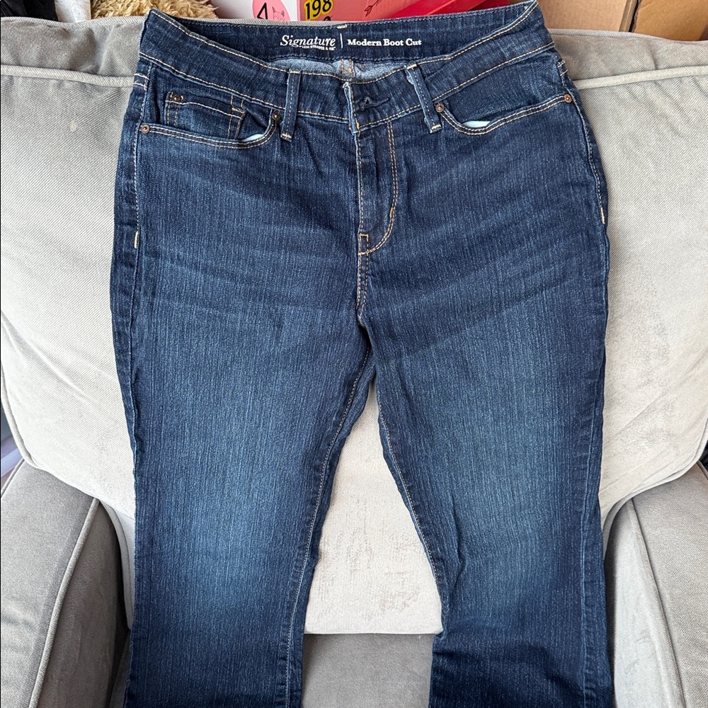 Signature Women's Dark Blue Boot Cut Jeans